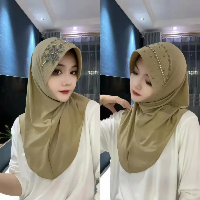 

New Arrivals 2023 Moslem Elegant Instant Hat Hijab For Women