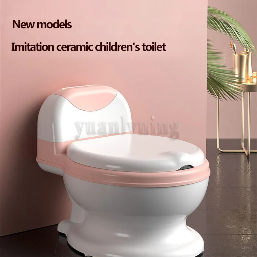 Gaya baru bayi Toilet latihan tempat duduk sandaran Pot anak laki-laki & perempuan Pot anak-anak alas lembut Toilet Bedpan 1-8 tahun