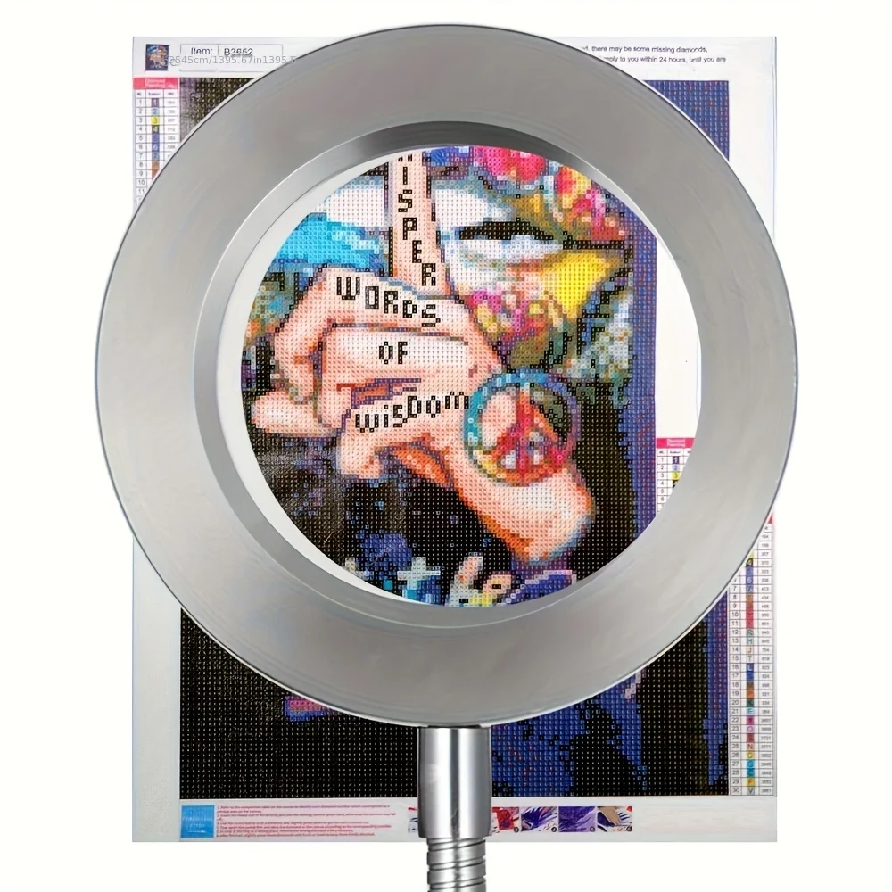 USB Powered Ampliação LED Desk Lamp, mãos livres Desk Lamp, flexível Gooseneck e Clamp, 3 modos de cores, 10 níveis de brilho