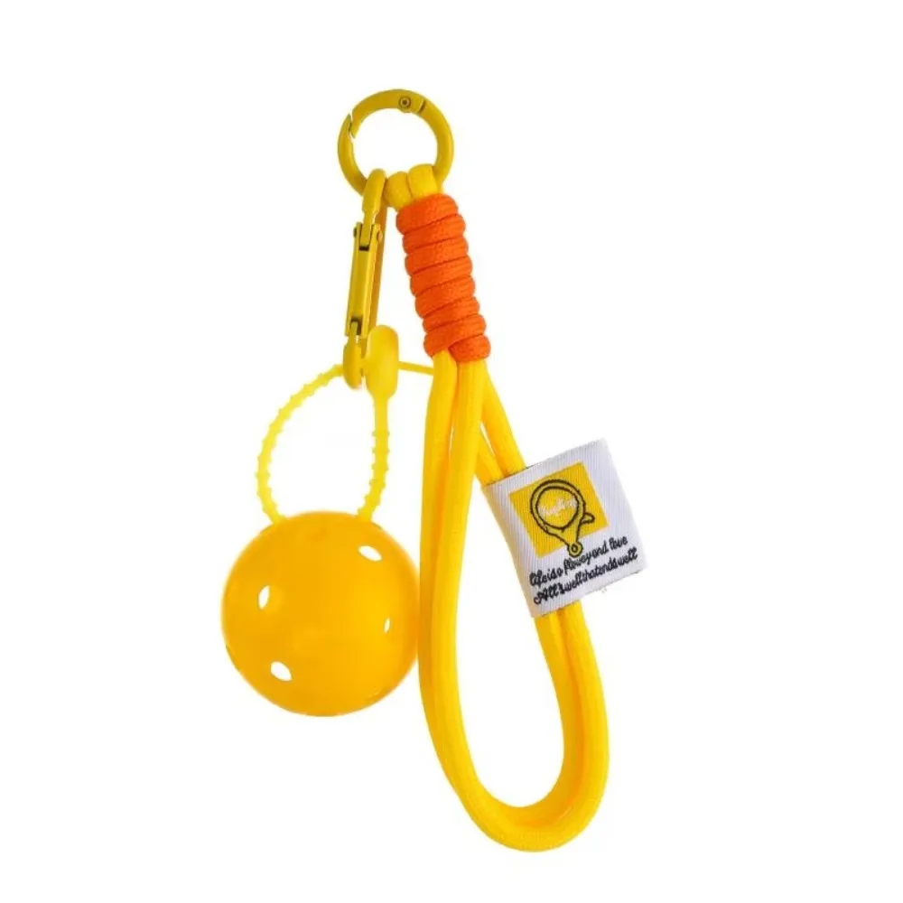 Creative Plastic Pickleball Keyring Decorative Bag Charm Pickball Pendant Mini Colorful Sports Keychain Car Keychain