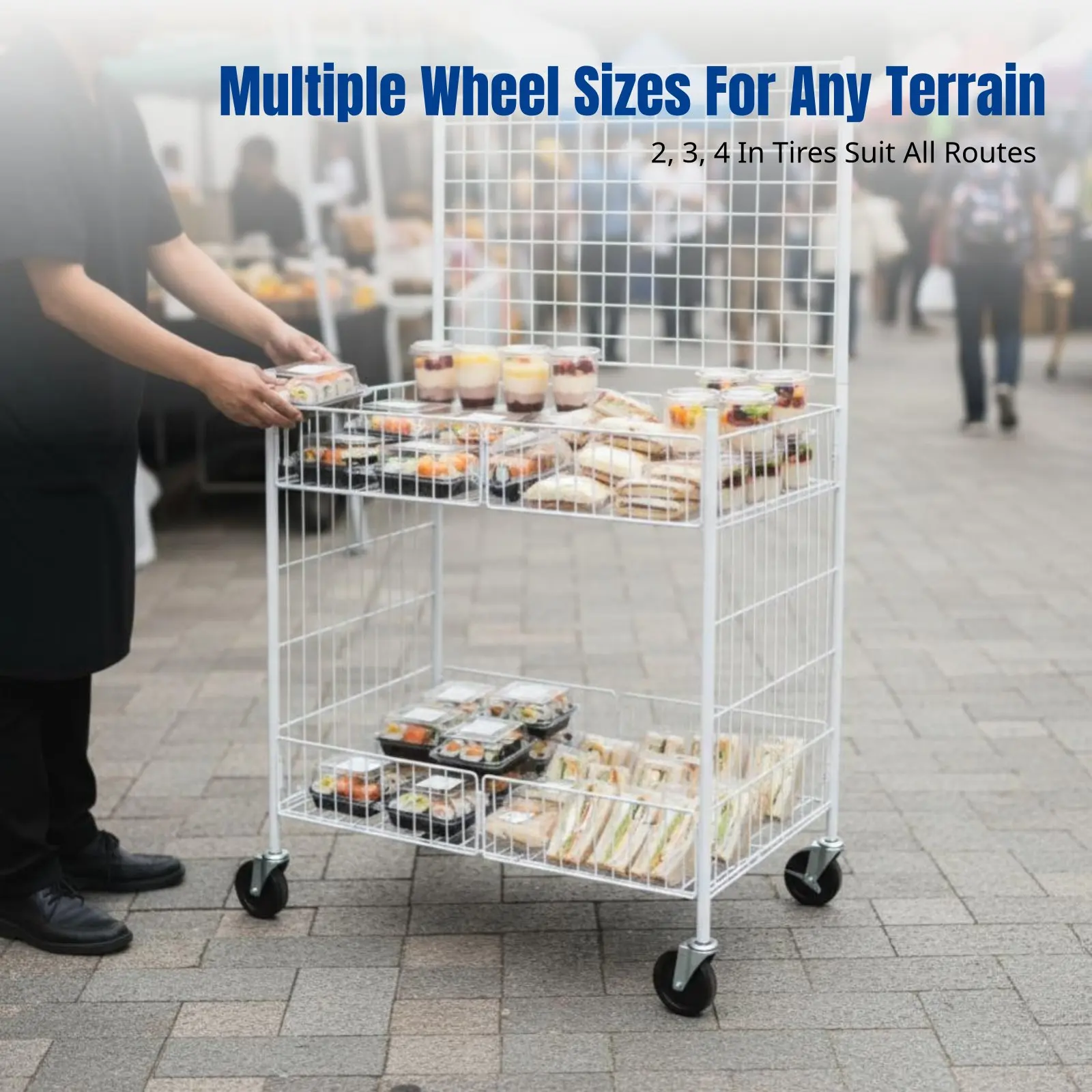 folding-iron-promotional-cart-mobile-snack-display-stand-double-tier-storage-for-sushi-sandwiches-ice-jelly-street-food