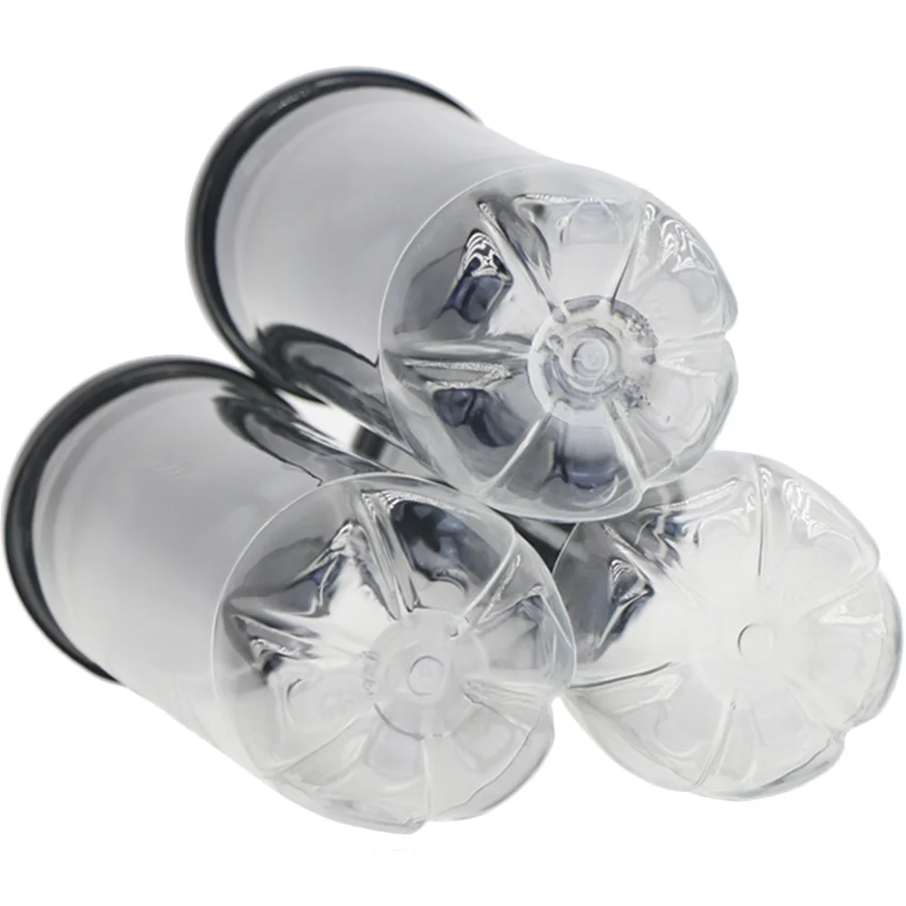 3 Pcs Tennis Cylinder Multi-function Balls Container Holder with Lid Plastic Cover Transparent Pvc Man Sports Accessories