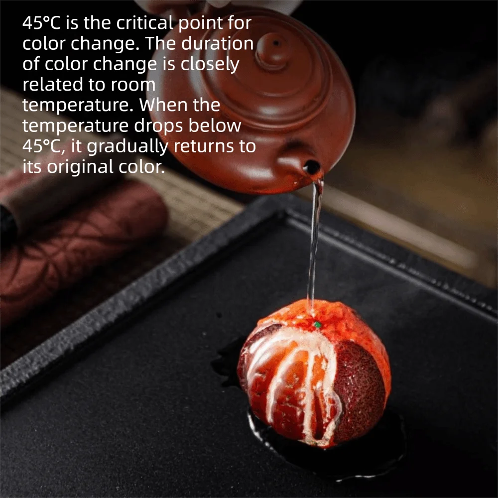 Simulated Color-changing Tangerine Tea Pet Corrosion-resistant Resin Peeled Orange Tea Pet Delicate Tangerine Tea Table Ornament