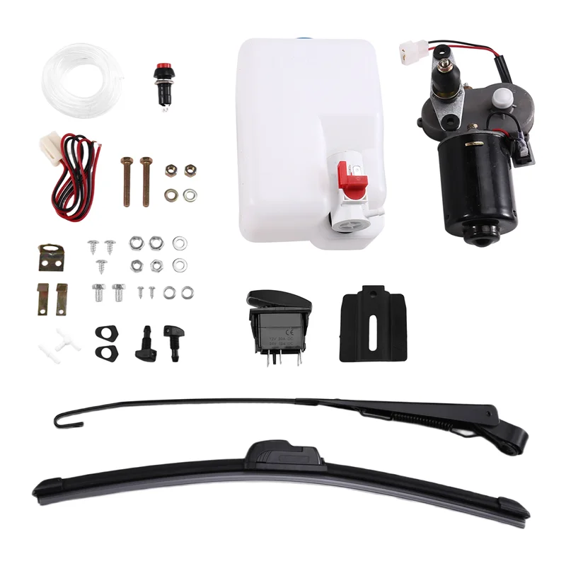 

A58X-Windshield Wiper Motor Kit For Polaris Ranger RZR UTV ATV Tracktor Tricycle Tractor- 12V Electric With Switch