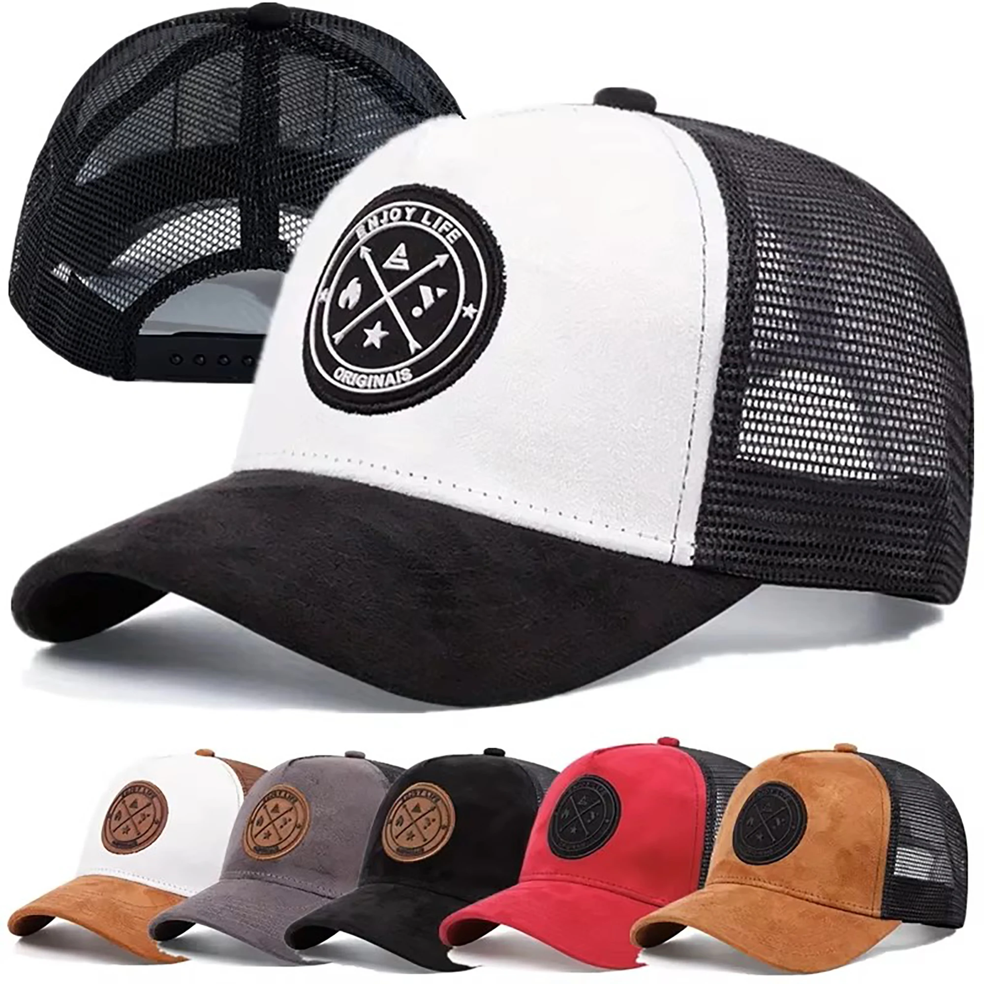 1PCS round letter double arrow baseball cap, outdoor men's and women's leisure shade cap