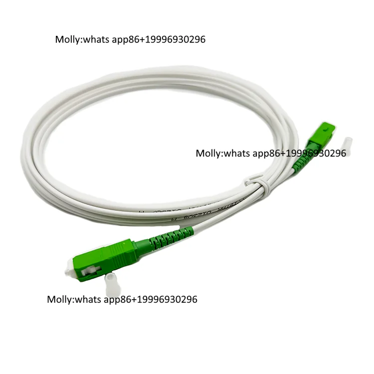 SC/APC-SC/APC Simplex Singlemode 3.0mm PVC and LSZH Fiber Optical Patchcord With G652D G657A1 G657A2 Fiber