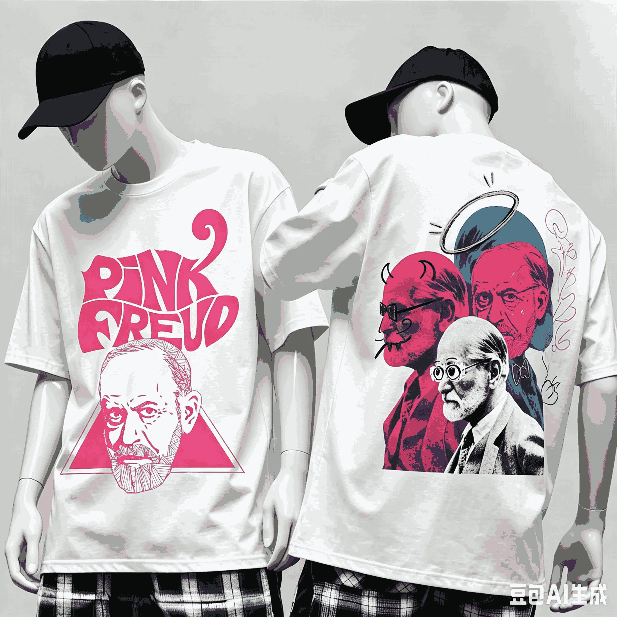 Pink Freud for Fan Gift T-shirt Men Women Harajuku Oversized Unisex Short Sleeve Streetwear high quality Couples Comfortable tee