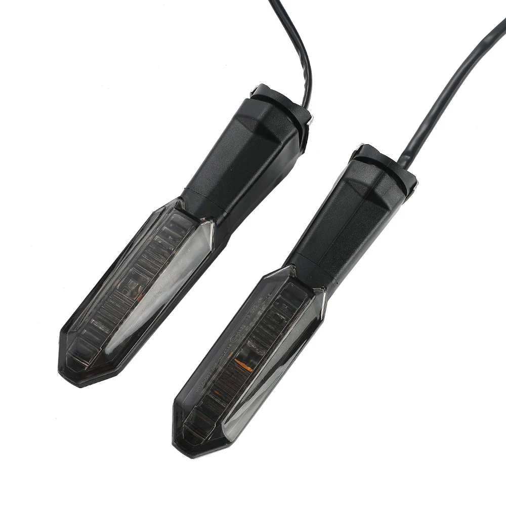 

2PCS Motorcycle LED Turn Signal 12V Motorbike Turning Indicators Smokey/Transparent 144x28mm Compatible with Versys 650 1000