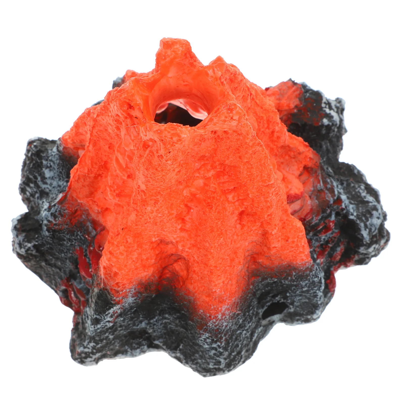 

Resin Volcano Decor for Aquarium Fish Tank Landscaping Ornament Natural Look Hiding Place for Fish Reptiles Habitat Enhancer
