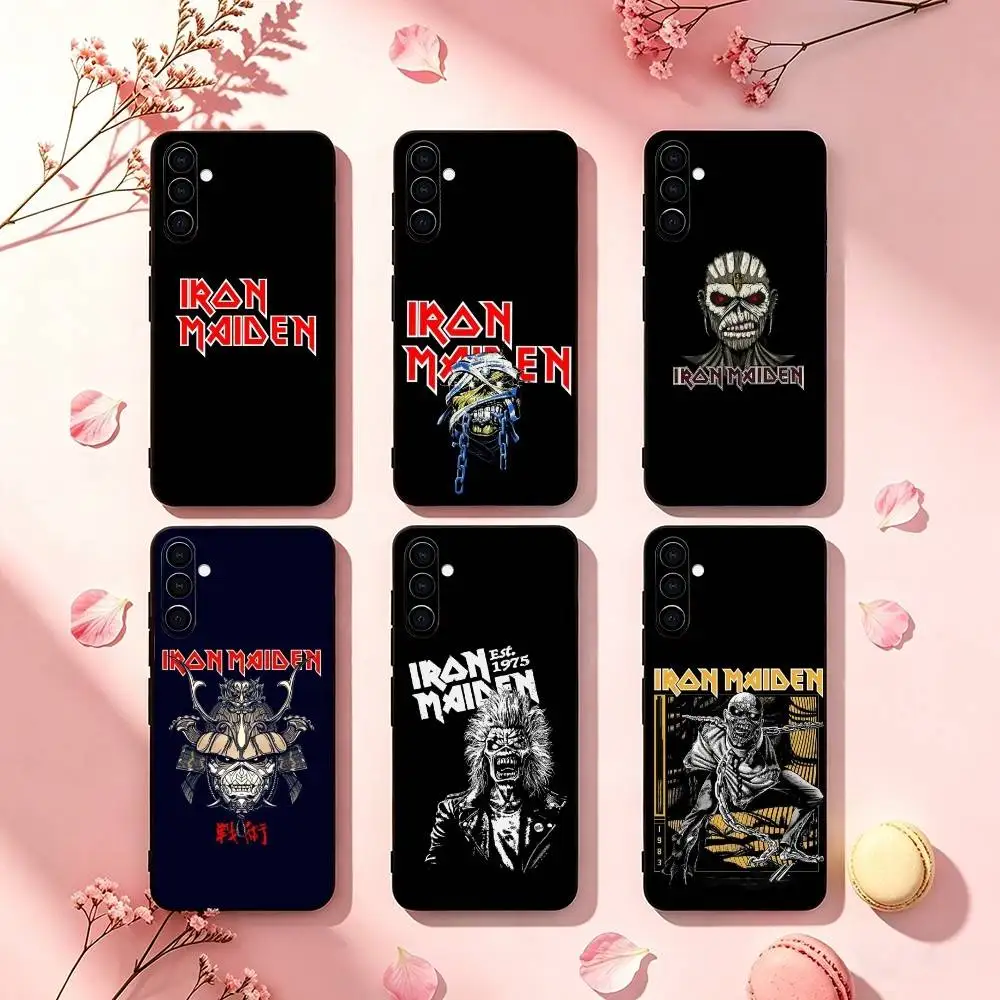 I-Iron Maiden Rock Band  Phone Case Black Silicone Soft For Samsung Galaxy A73,A72,A71,A70,A53,A52,A51