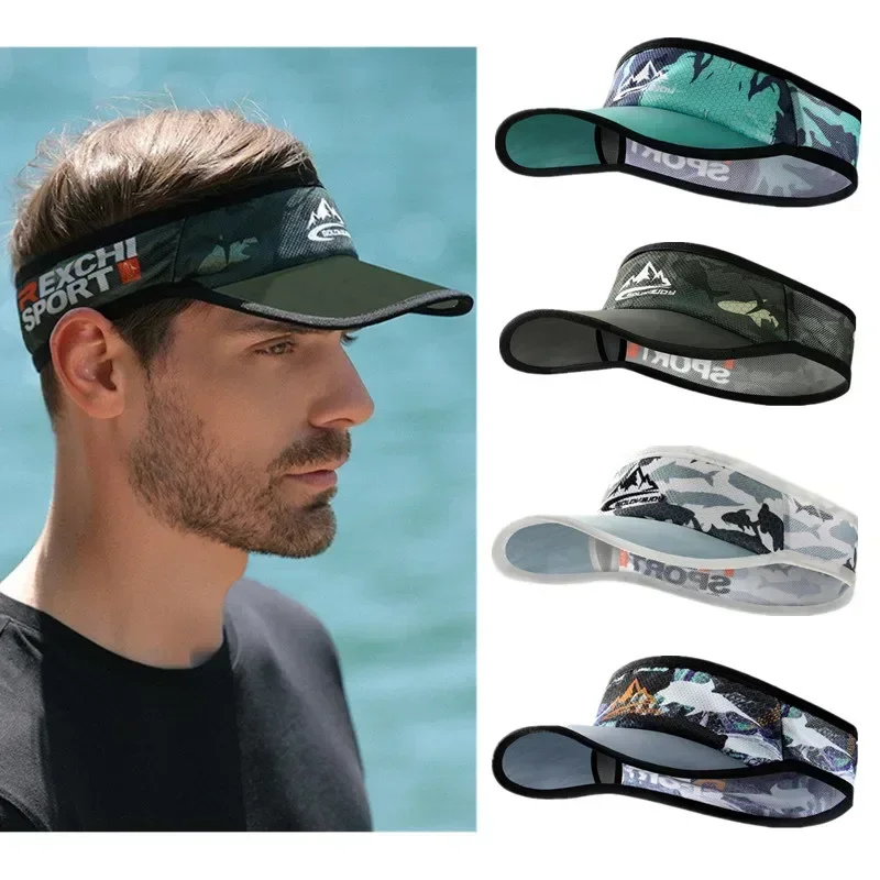 Casquette de baseball en maille pour hommes et femmes, chapeau de soleil antidérapant, visière extensible rafraîchissante, casquette de golf africain, protection solaire de pêche, casquettes de course