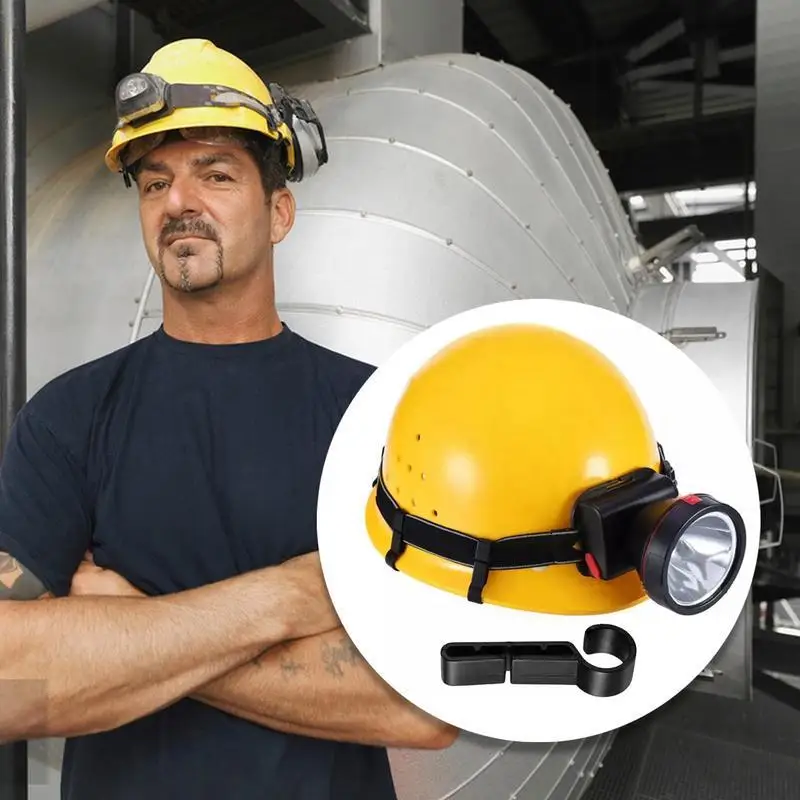 Headlamp Clips for Hard Hat,Plastic Helmet Clips,Non-Slip Head Light Mount Holder Clamp,Safety Helmet Accessories,Construction image 3