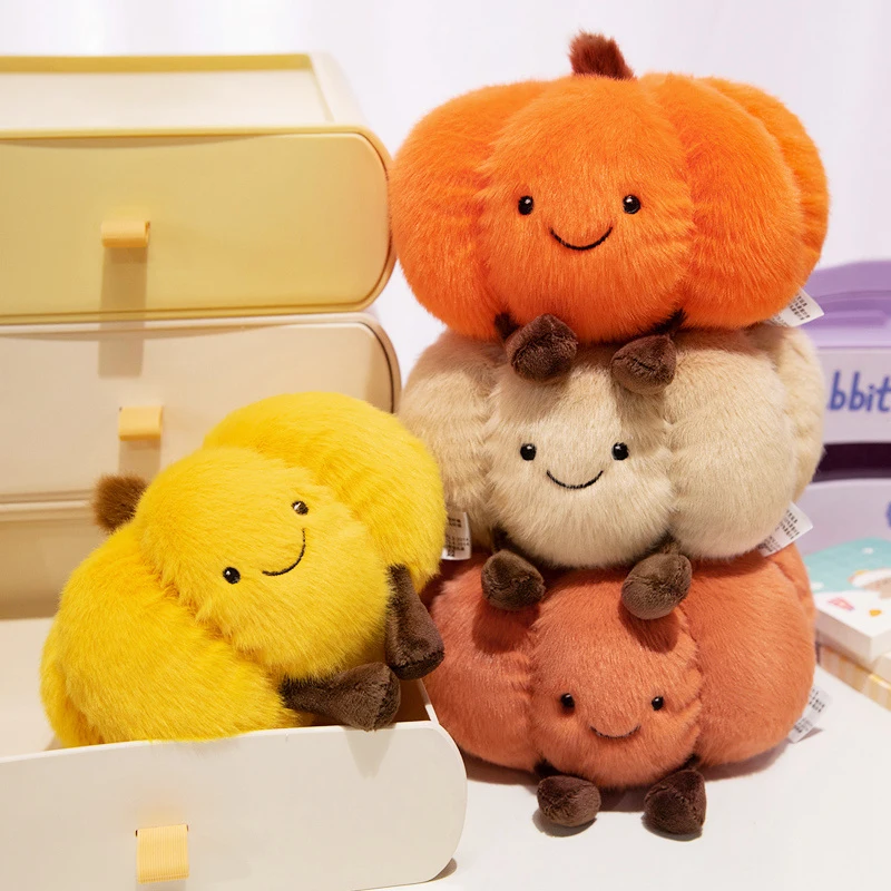 New Fluffy Plush Pumpkin Pillow Premium Soft Halloween Decor & Bedroom Cushion Gift Cute Colorful Pumpkin Plushies - view 4