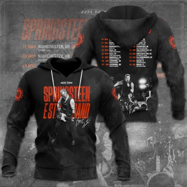 브루스 스프링스틴 밴드 3d 프린트 후드 남성 여성 패션 오버 사이즈 후드 티 셔츠 락 코트 여성 스웨트 인기 의류 남자