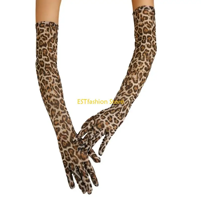 y5gc-ファッションロングプロムグローブユニークなアニマル柄がエレガントな外観を高めます