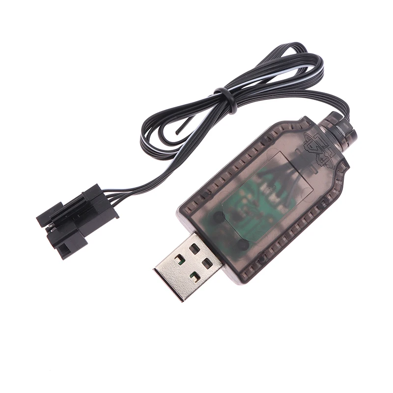 1pc 7.4v SM4P Li-ion Battery Reverse Charging Adapter Electric Toy Car E561 Excavator Charger USB Cable