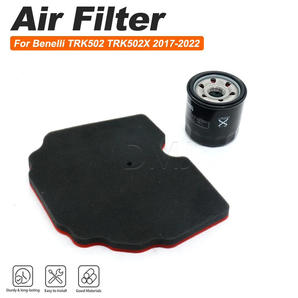 Motorcycle Air Filter Sponge Oil Filter Intake Cleaner Replacement For Benelli TRK502X TRK502 X BJ500GS-A QJ500GS-5 2017-2022