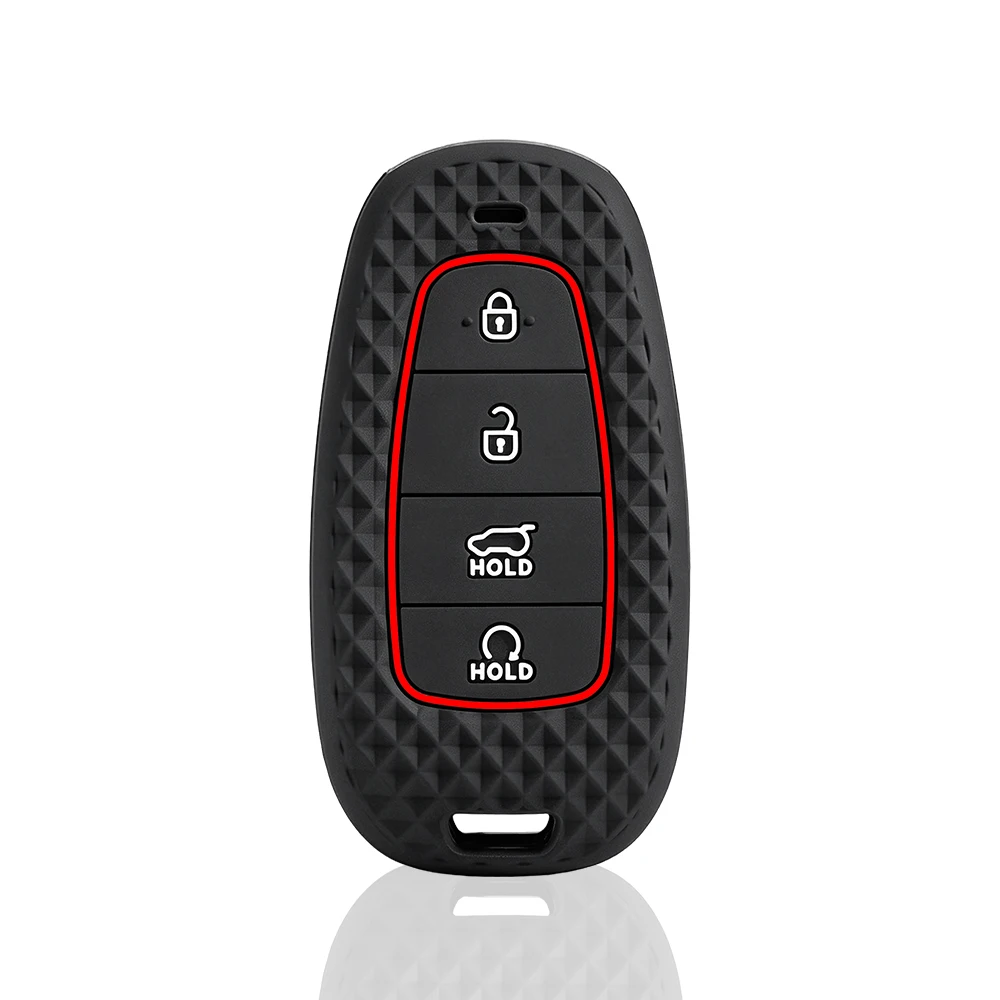 Car Remote Key Holder Case Cover for Hyundai Tucson Solaris Sonata Hybrid NEXO NX4 Santafe Dn8 2020 2021 2022 Accessories