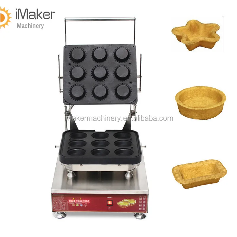 

small Waffle Cups Baker Egg Tart Tartlet Shell Making machine