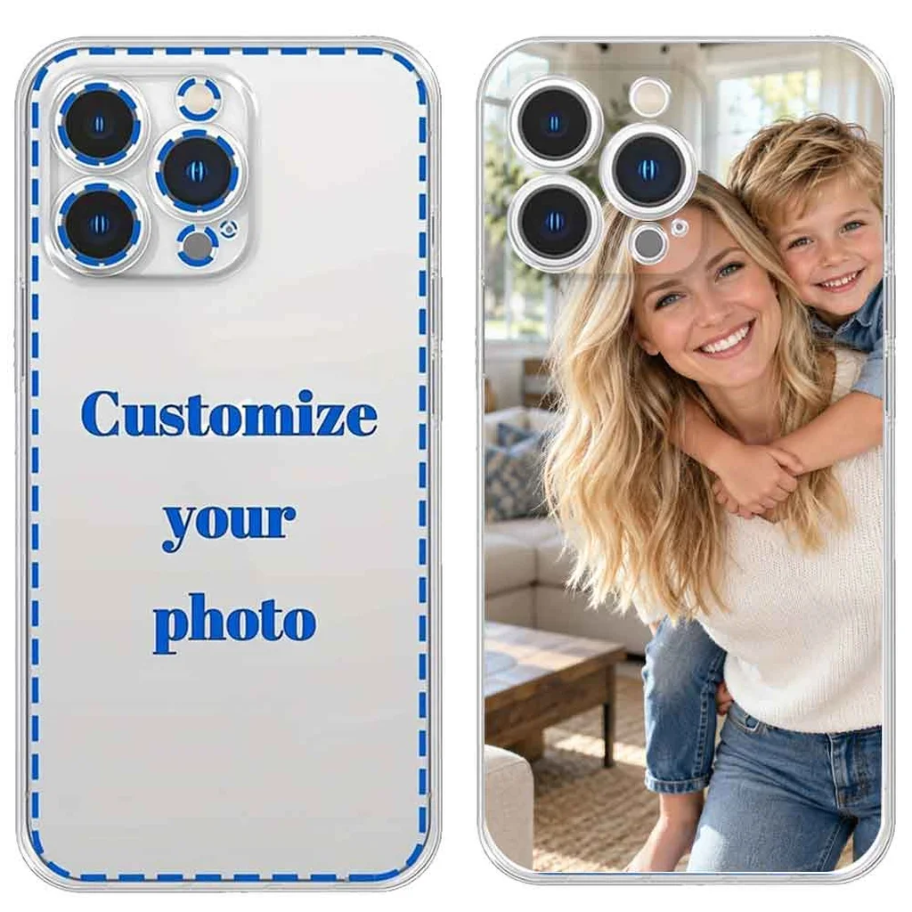 Nueva funda personalizada con foto para iPhone 18, 17 Air, 16 E, 15, 14, 13, 12, 11, XS/R, X, 8, 7, Pro Max, Plus, Mini, SE. Funda de TPU flexible y resistente a los golpes.