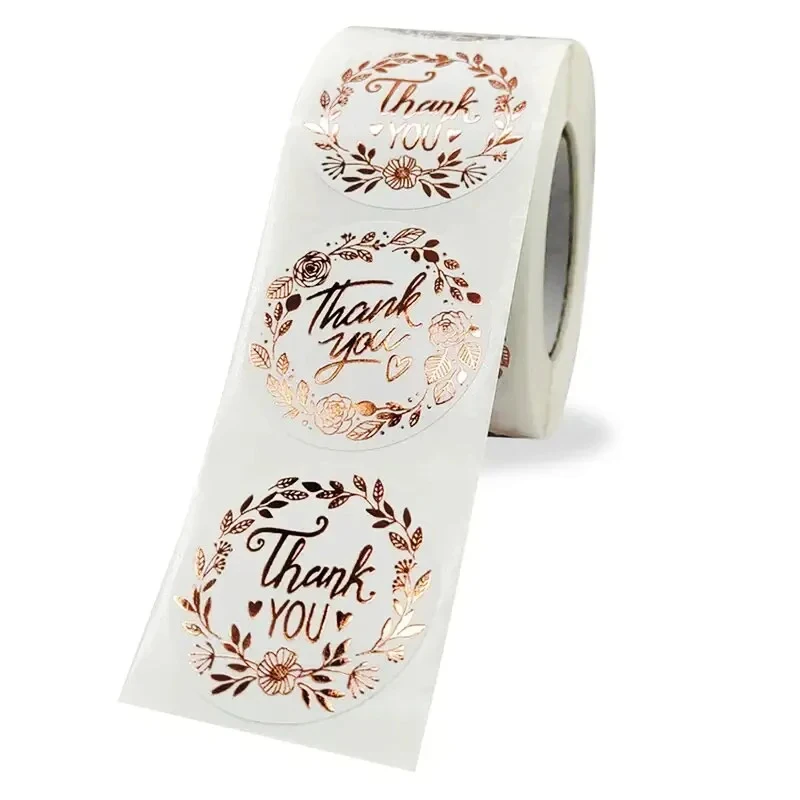 ملصقات مخصصة على شكل زهور شكرًا لك، ملصقات هدايا عيد الشكر بحروف واحدة، ملصقات ملصقات بنمط زهور للهدايا #1