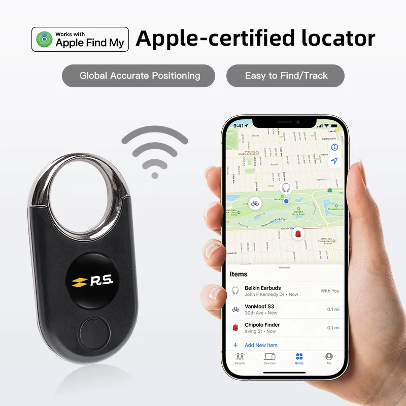 

Для Renault R.S GPS Bluetooth Smart Tracker работает с Apple Find My Anti Lose Reminder Устройство Смарт-тег Сменная батарея