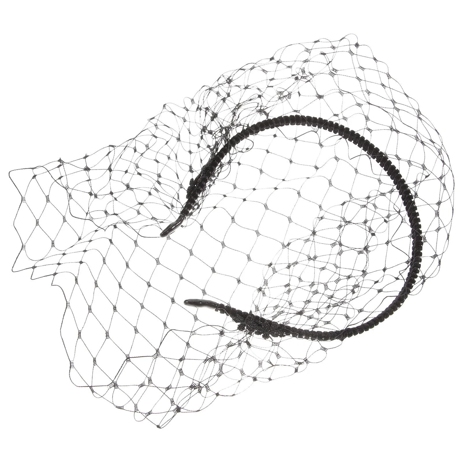 Vintage Black Veil Hair Hoop Mesh Headband Elegant Woman Headdress for Daily Birthday Halloween Hair Hoop