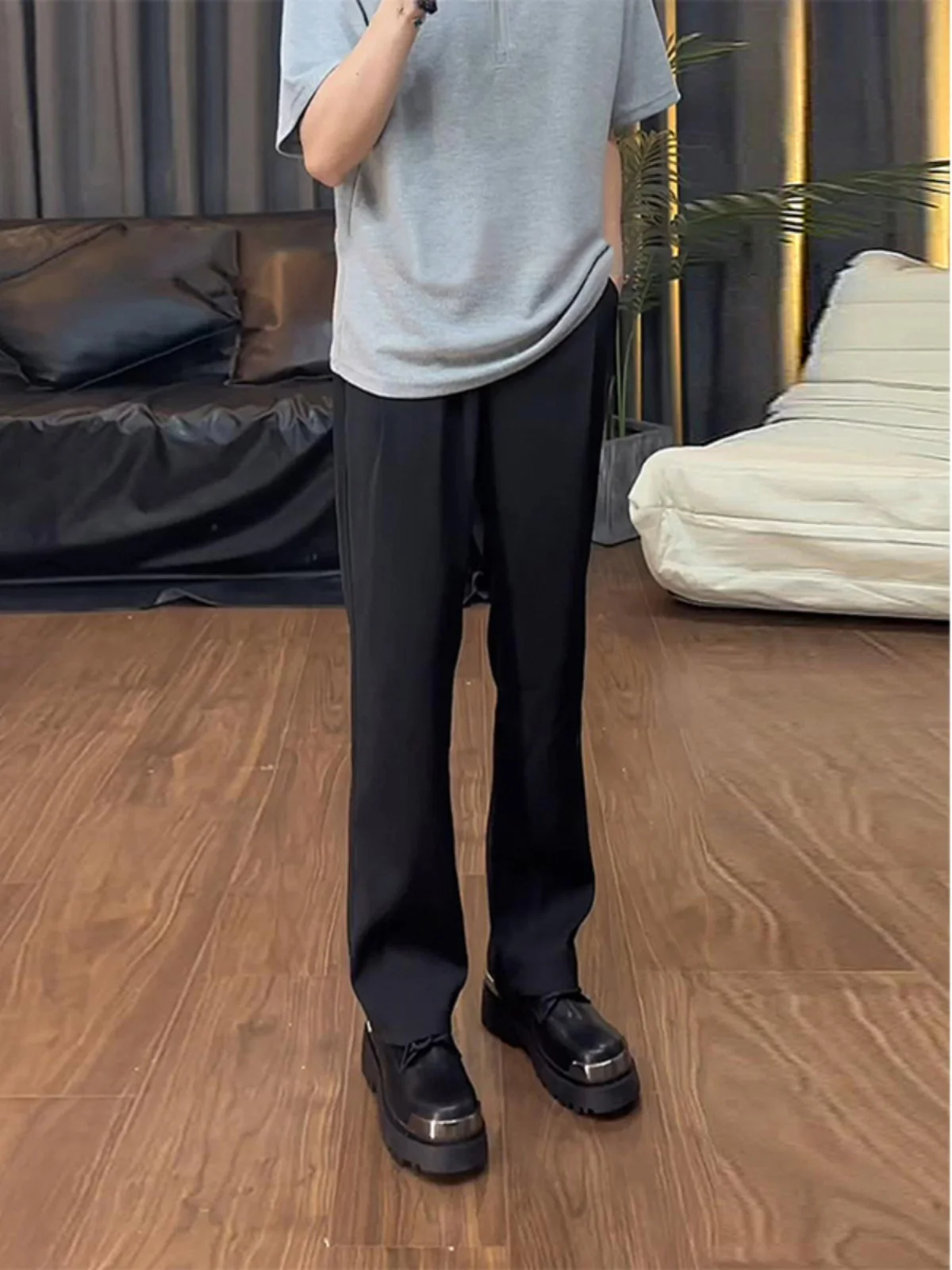 

Мужские летние тонкие прямые брюки Cleanfit Ice Silk: свободный крой, уличный стиль, модный тренд для молодежи