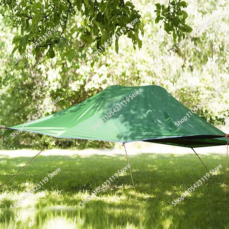 Green portable camping tree net hanging tree tent, canopy go on road trip tent, camping mosquito net hammock