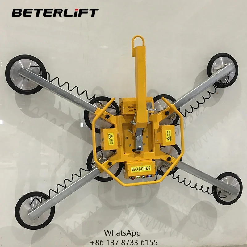 X-type Eight-jaw Vacuum Lifter Rotating Electric Battery 8 Suction Cups Glass Lifter Vacuum Pressure Suction Crane Equipment