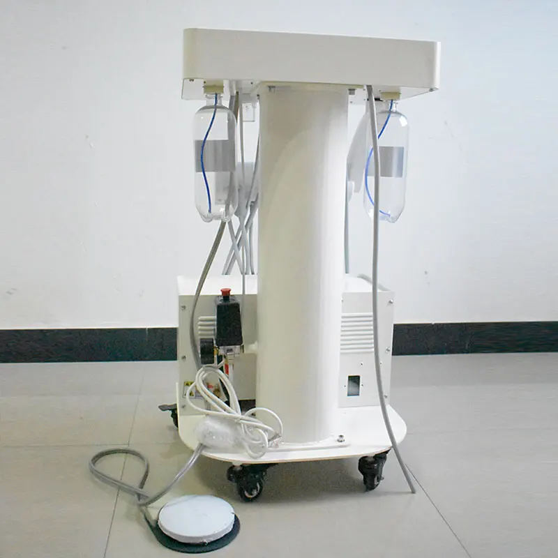 Portable den--tal Unit Veterinary Pets Turbine Unit Trolley Cart with Air Compressor Mobile den--tal Veterinary Equipment