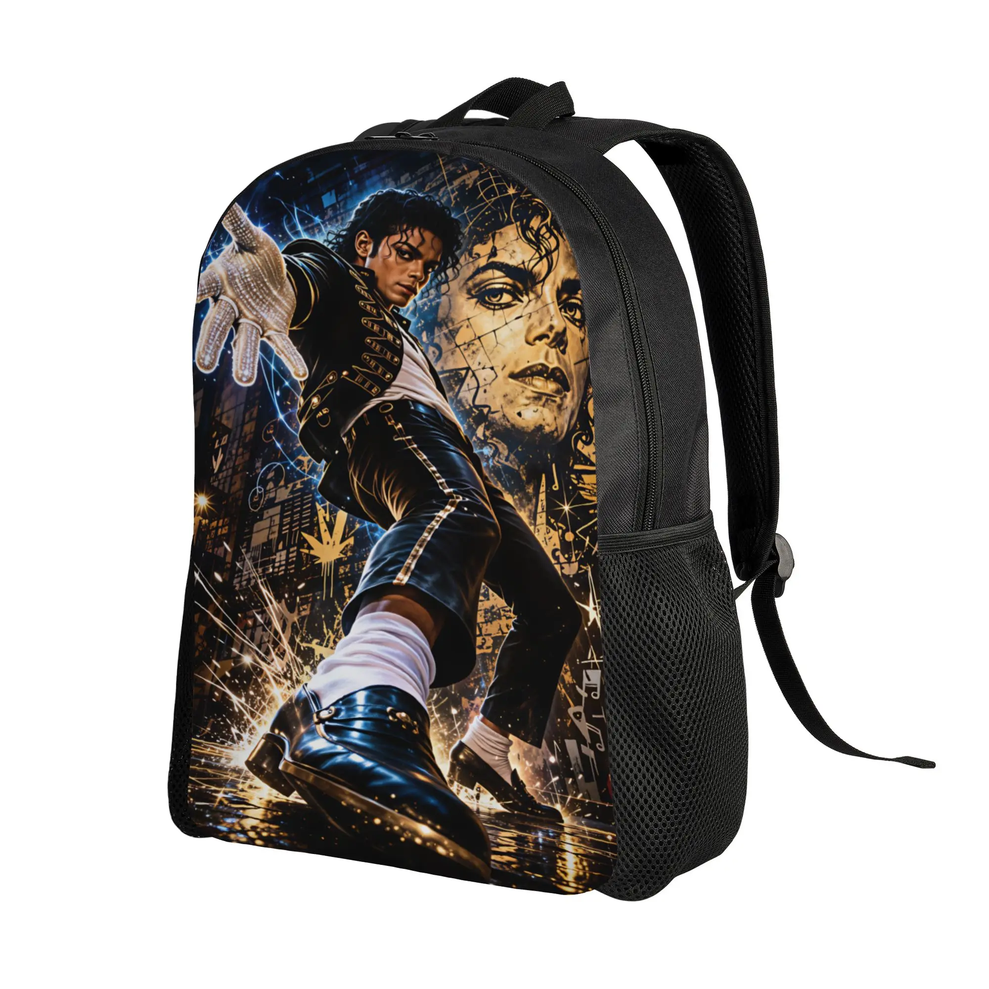Michael Jackson Backpack  Travel Backpacks Women Custom Soft High School Bags Kawaii Rucksack