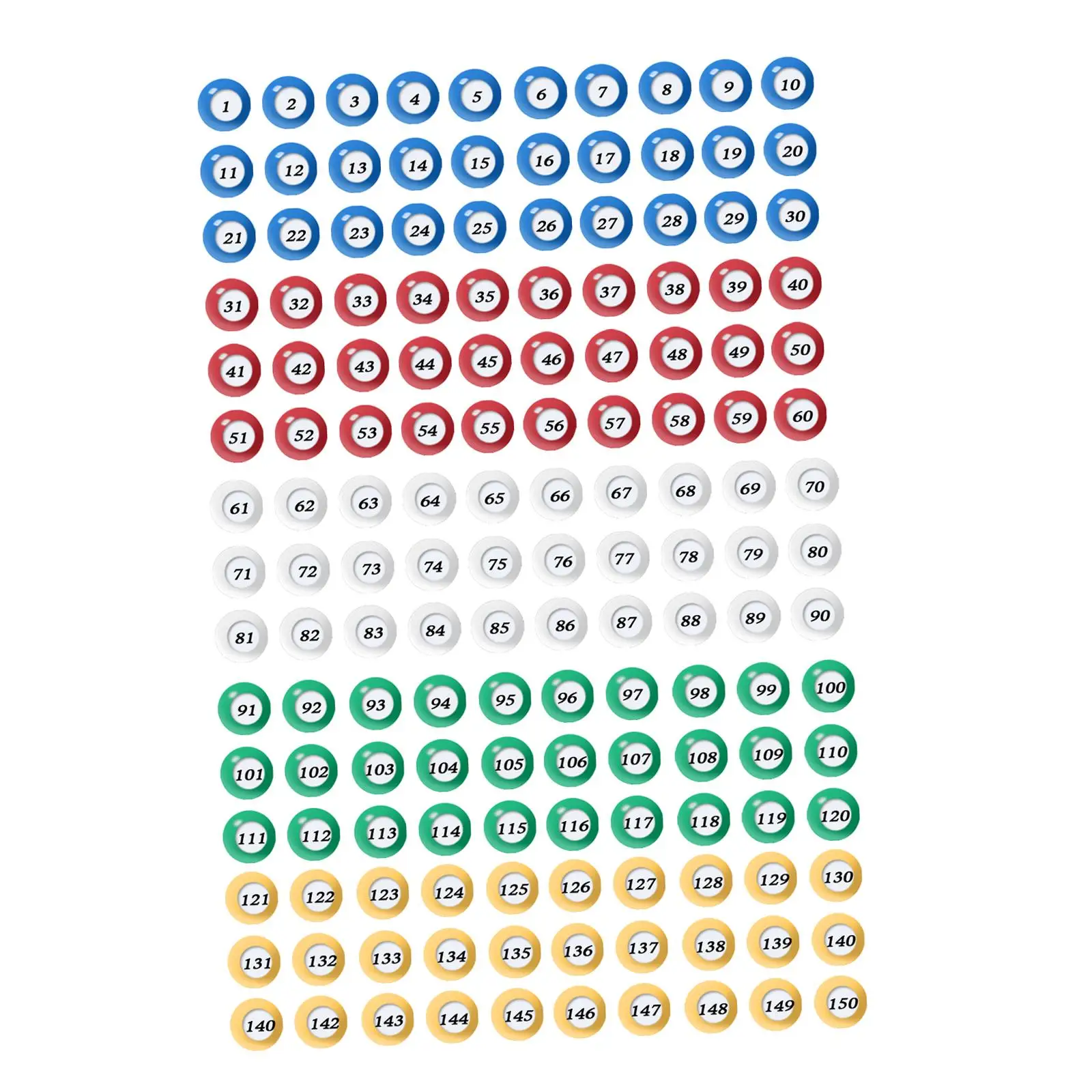 150 Pieces Bingo Balls Tally Ball Universal Portable Replacement Fittings Bingo