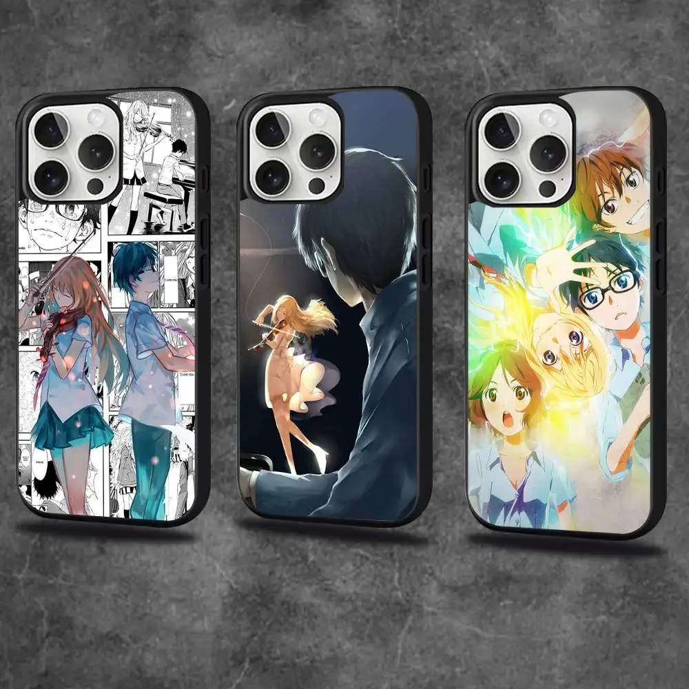 

Anime Your L-Lie in A-April Phone Case For iPhone 16,15,14,13,12,11,Pro,Max,Plus,Mini,SE4,E Magnetic Magsafe Wireless Charging