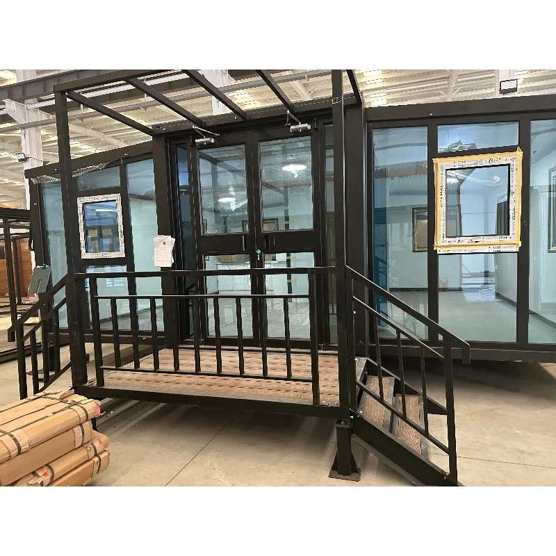 Flat Pack Double Wing Folding House Mobile Prefab Container Homes with Bathroom Facilities Family Residence Tiny Villa