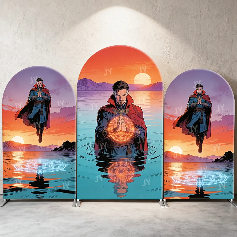 

Doctor Strange Meditation Magic Theme Arch Backdrop Cover Serene Festive Scene For Kids Birthday Baby Shower Photo Booth Decor