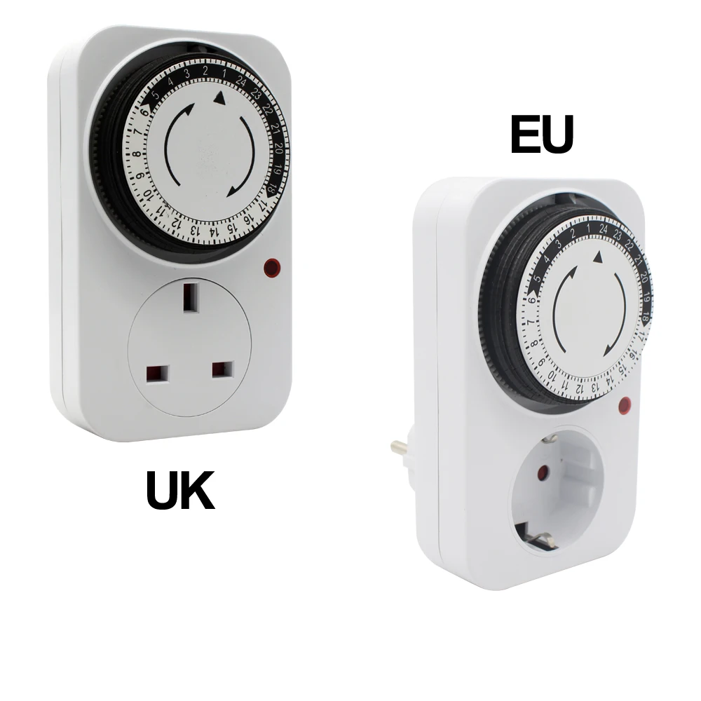 ManHua spina europa 24 ore spina EU UK TG14 TG44 interruttore Timer meccanico programmabile Timer presa universale 220V 16A