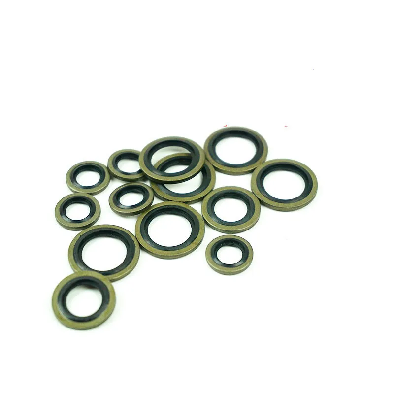 M5 M6 M8 M10 M12 m16 M20 to M30 Combined NBR Metal Washer High Pressure Hydraulic Pipe Seal Pad Rubber Metal Shim Seal Gasket