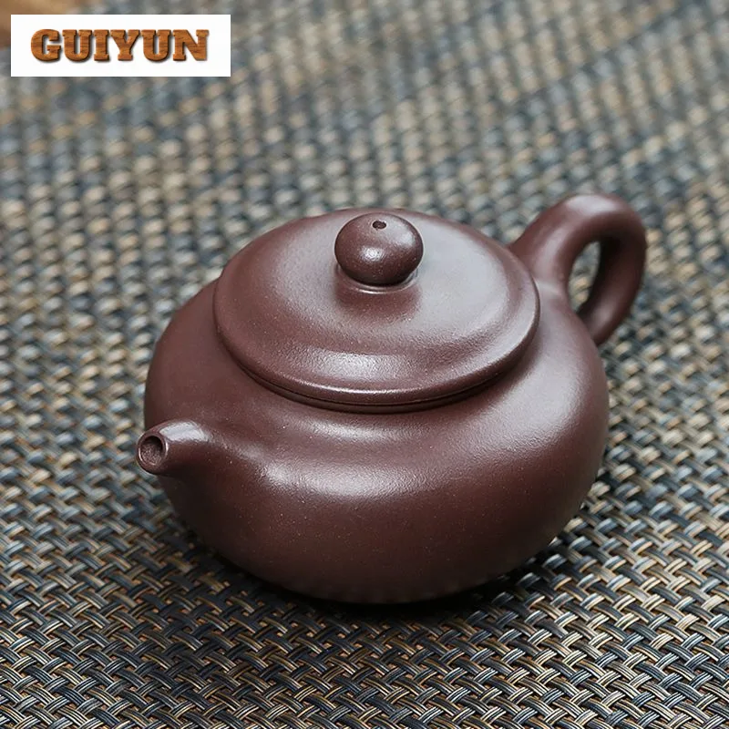 270ml Vintage Yixing Purple Clay Teapots Handmade Antique Pot Raw Ore Purple Mud Kettle With Infuser Zisha Teaset Drinkware Gift