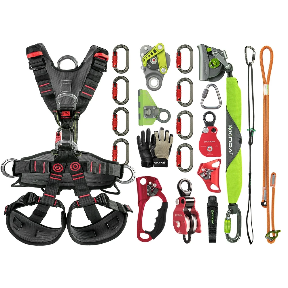 

Full Body Safety Harness Set for Fall Protection Working at Height Camping Rock Climbing Tree Rappelling