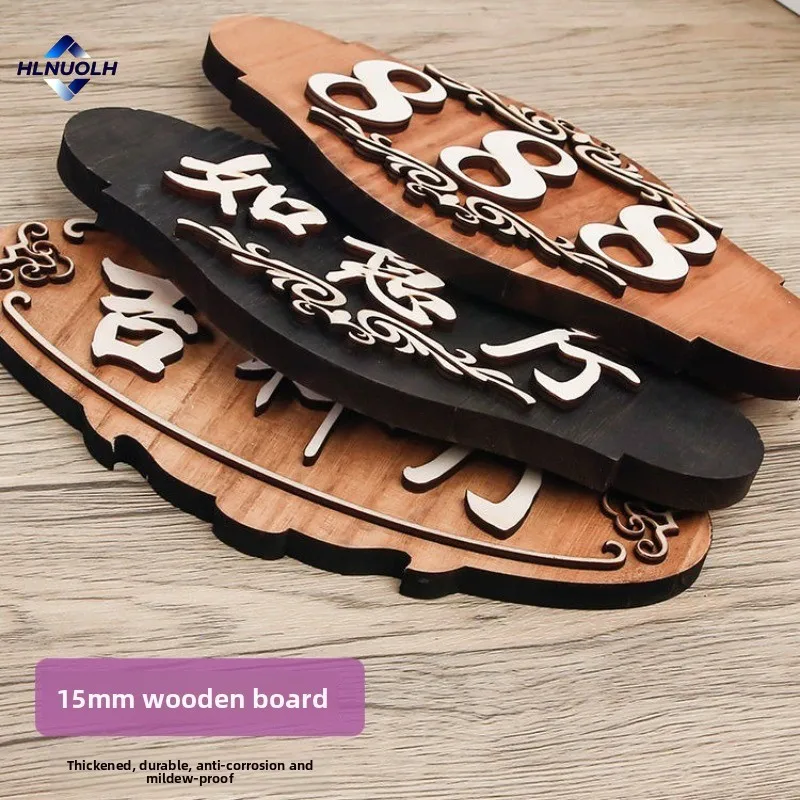 

Personalized Outdoor House Numbers Black White Gray House Plaque Retro Wooden Door Sign Laser Cut 3d Exterior Street Name Sign