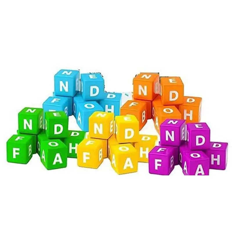El mejor juego de palabras con dados al estilo Scrabble para 2-5 jugadores, divertido juego de mesa con dados de letras, ejercicio mental, juego familiar para fiestas