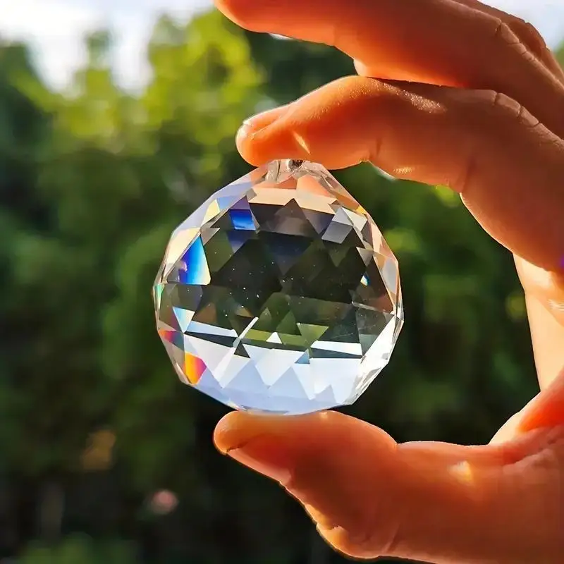 6/12/24pcs Crystal Prism Sun Catchers, Rainbow Maker Pendants for Home Garden Decor, Wedding Birthday Holiday Ornaments