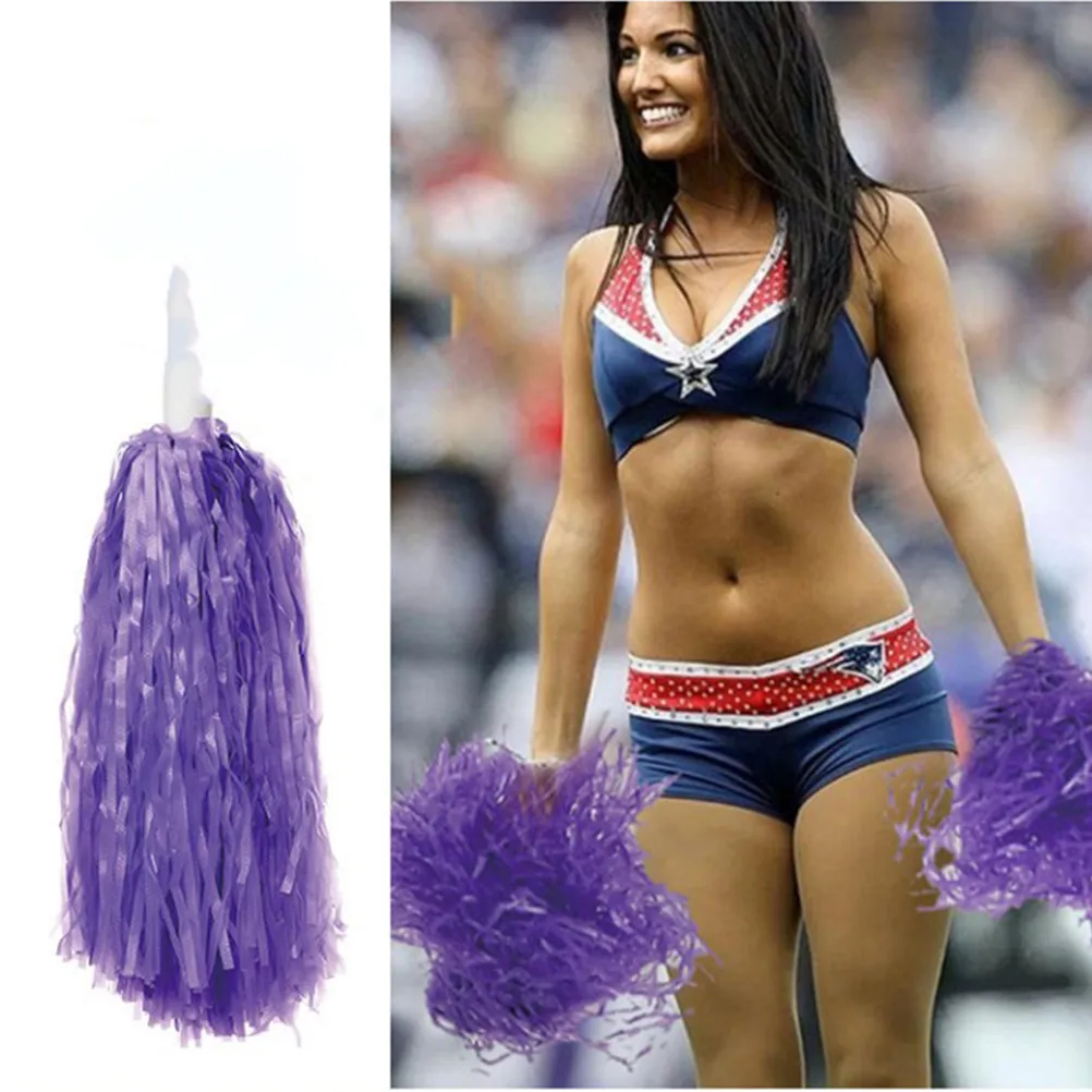 12Pcs Energetic Handheld Pom Poms Multi Occasion Cheer Party Holiday Festival Stage Performance Cheer Costume
