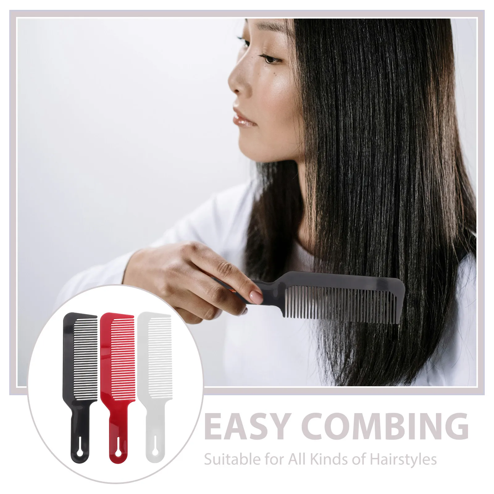 12Pcs Hairdressing Comb Professional Barber Styling Kit Safety Hair Cutting Comb for Men Women Fine Hair Salon Tool Detangling