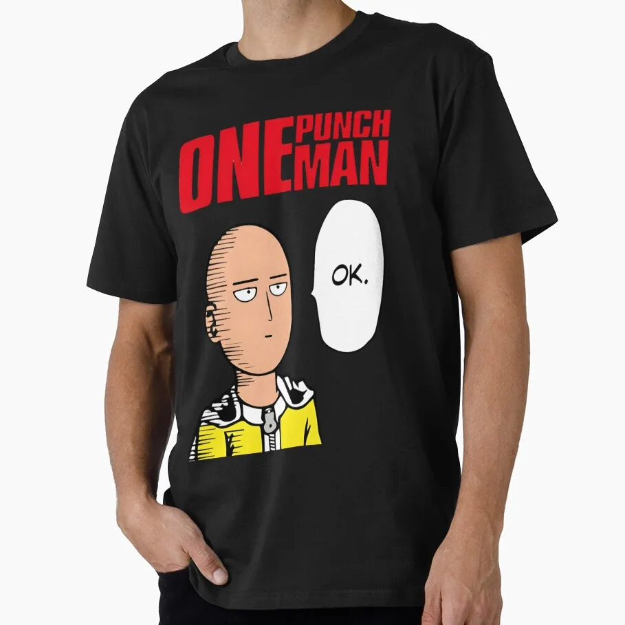 Ok hero A Hero For Fun Saitama Cartoon Gift T-shirt for Anime lover 1205 One Punch Man Manga Print Graphic Clothes All Size Tops