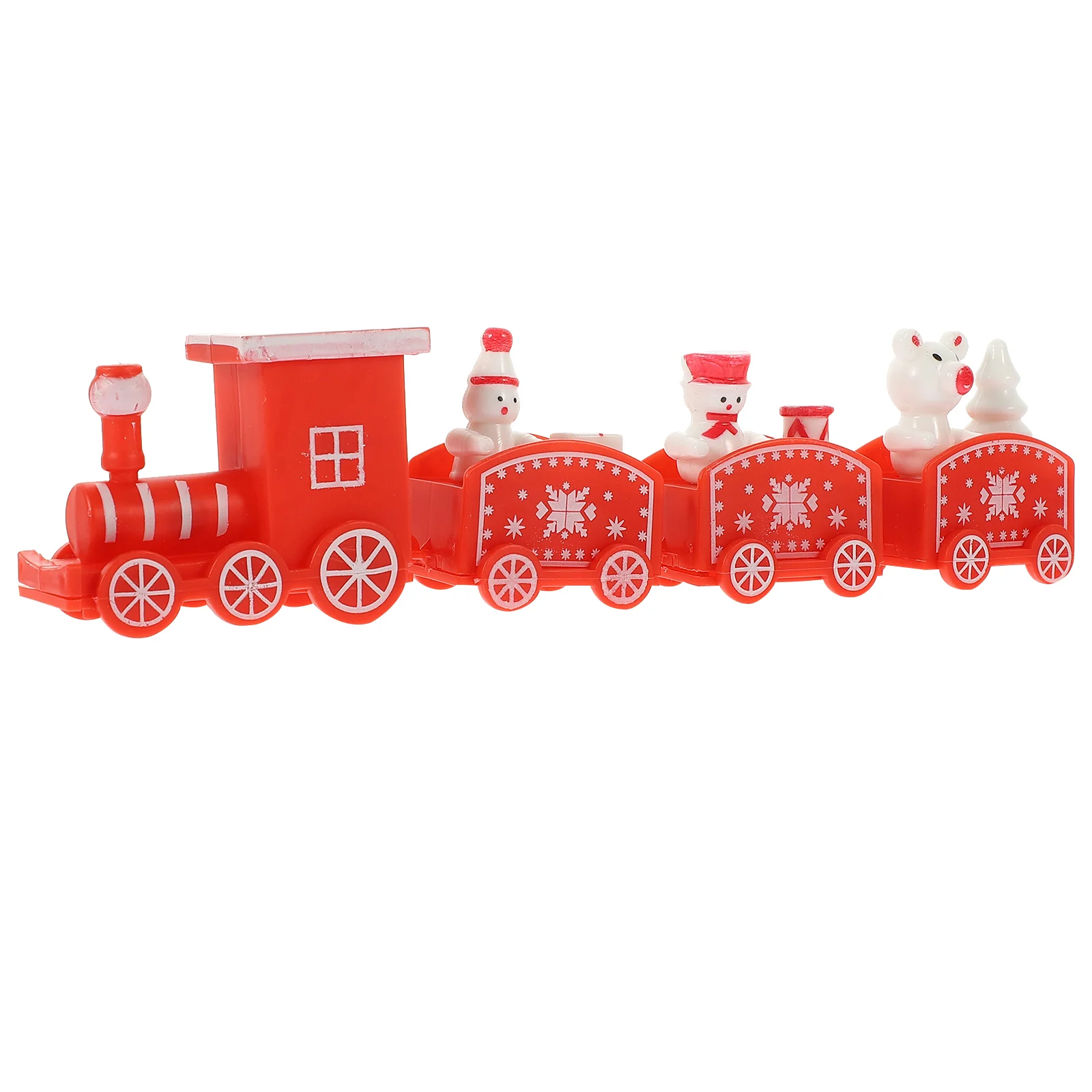 Mini árbol de Navidad, tren de regalo, decoración para hornear, adornos, juguetes para el día de los niños, escena (bolsa roja), Navidad de madera para niños pequeños