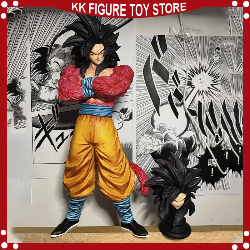 32CM Anime Dragon Ball Son Goku SSJ4 Statue Super Saiyan 4 Goku action figure Statue PVC Doll Model Toy Boy Birthday Gift