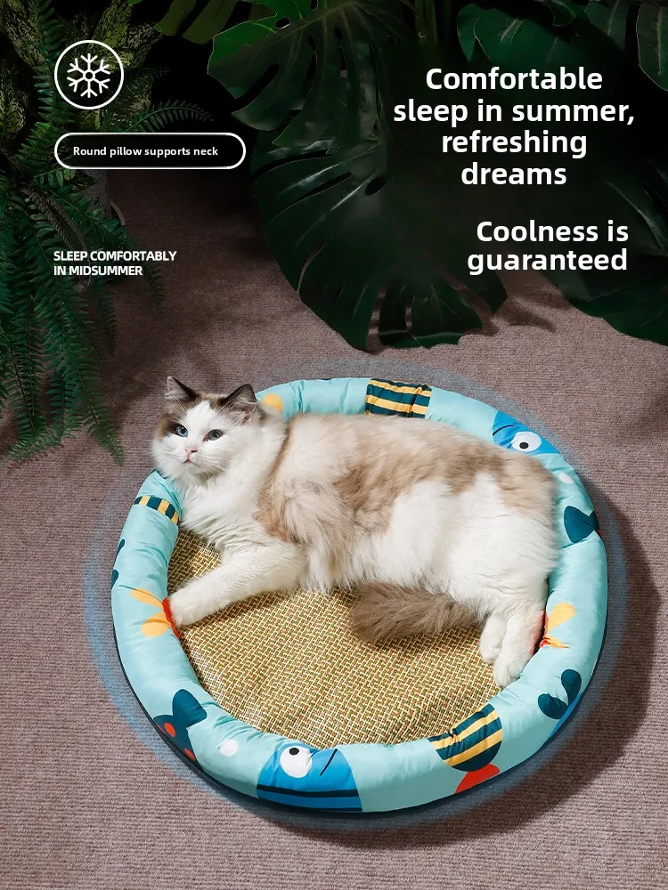 

Лежанка для животных Pet House Dog House: летний охлаждающий коврик, ледяной коврик, летняя кровать для сна, лежанка для собак, всесезонная, бренд Mountain Nai Er