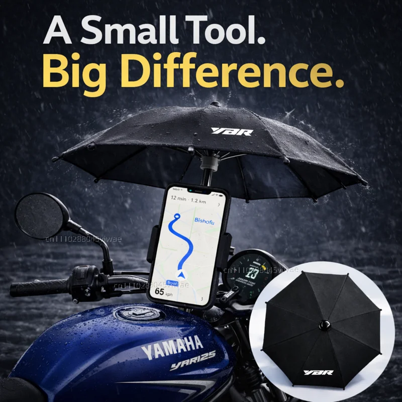 

Держатель для телефона и зонта для мотоцикла Yamaha YBR, водонепроницаемый, с защитой от солнца и бликов, крепление на руль для GPS-навигатора
